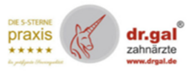Logo mit Schriftzug Die 5 Sterne Praxis Dr. Gal als Link zu Startseite